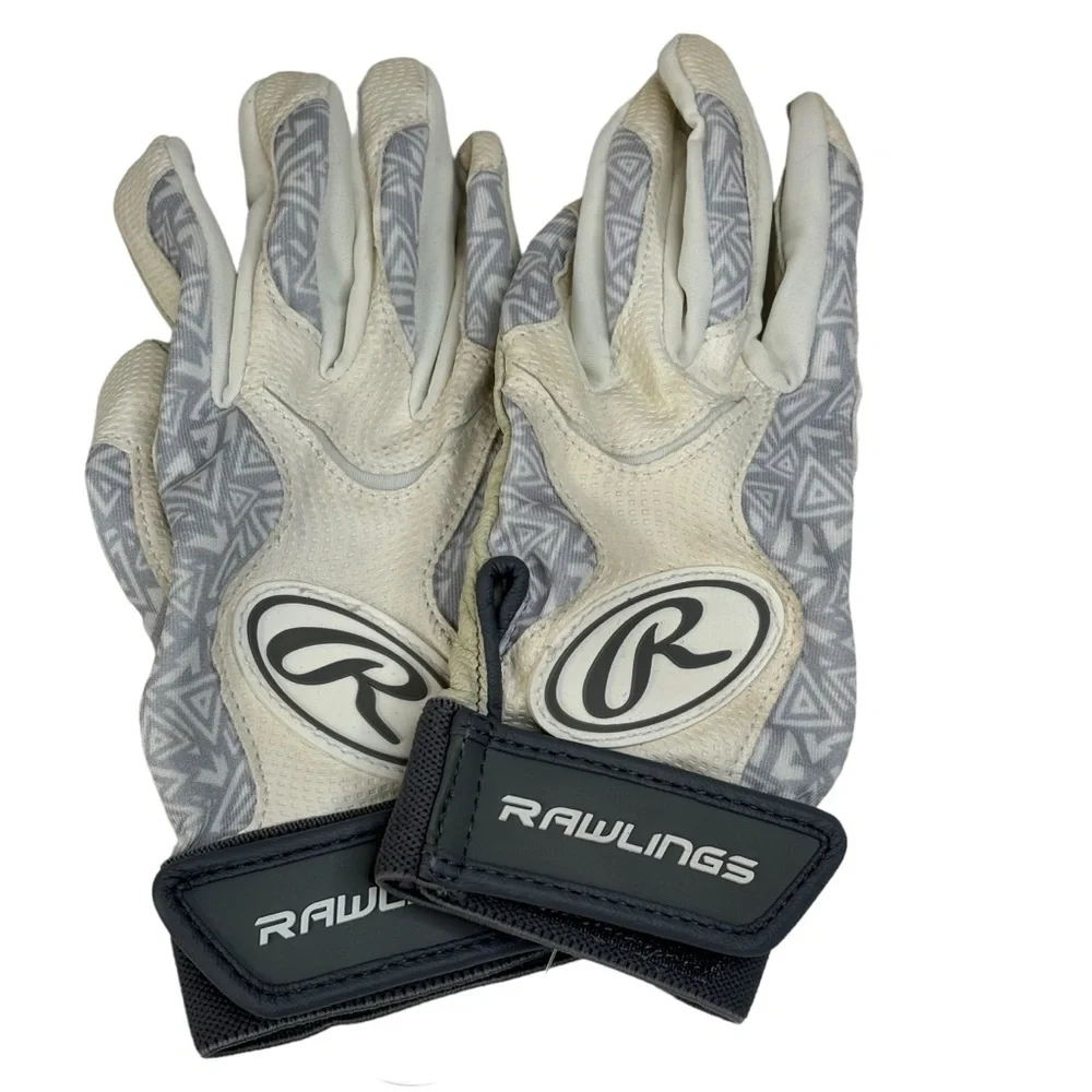 Rawlings Cream & Gray Leather Golf Gloves Women’s Size X-Small